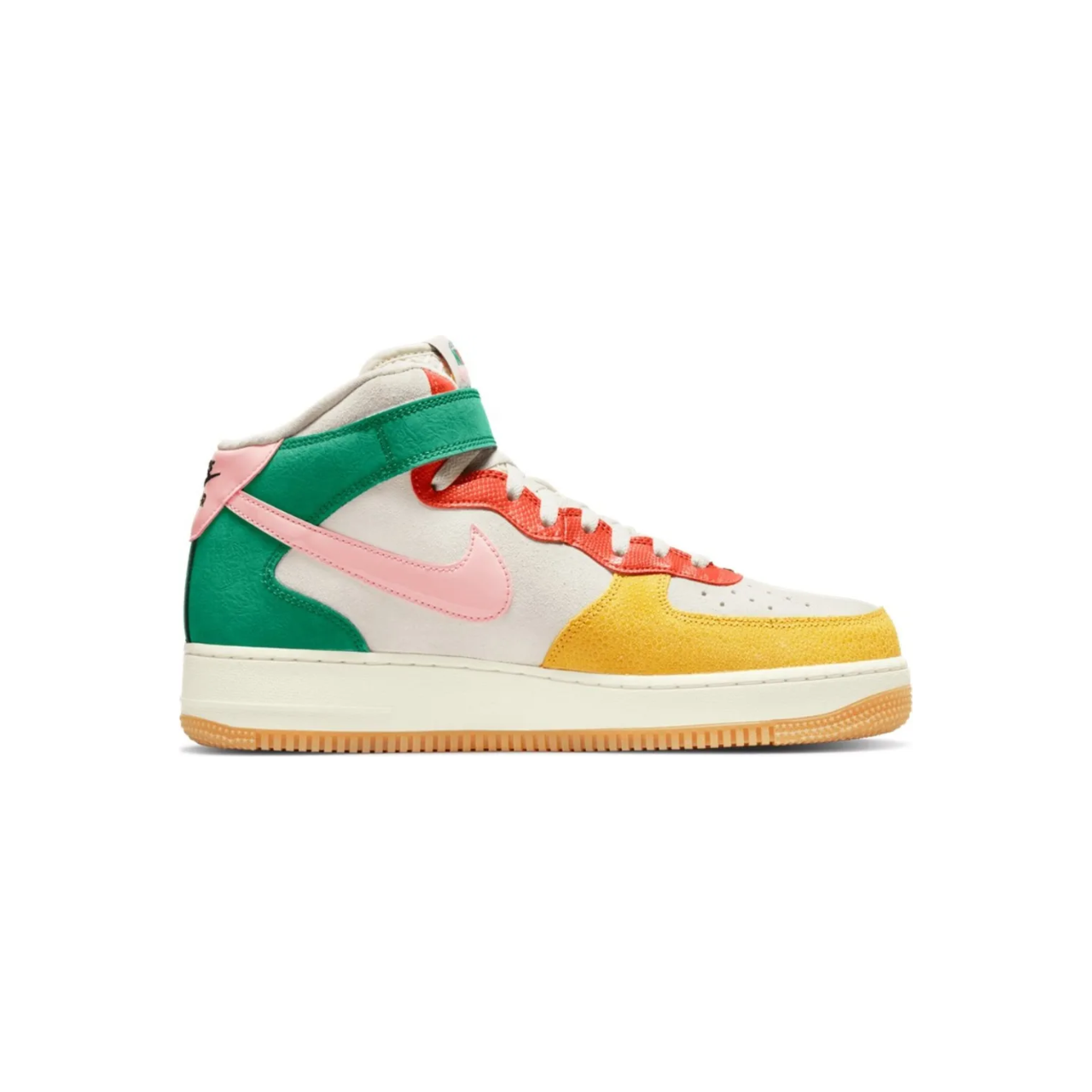 Nike DR0158-100 Air Force 1 Mid 'Fruit & Veg' - Coconut Milk, Bleached Coral & Vivid Sulfur