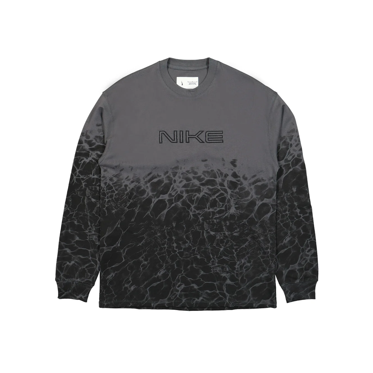Nike T-Shirt a Maniche Lunghe Kukini - Grigio Ferro e Nero (FB3030-068)