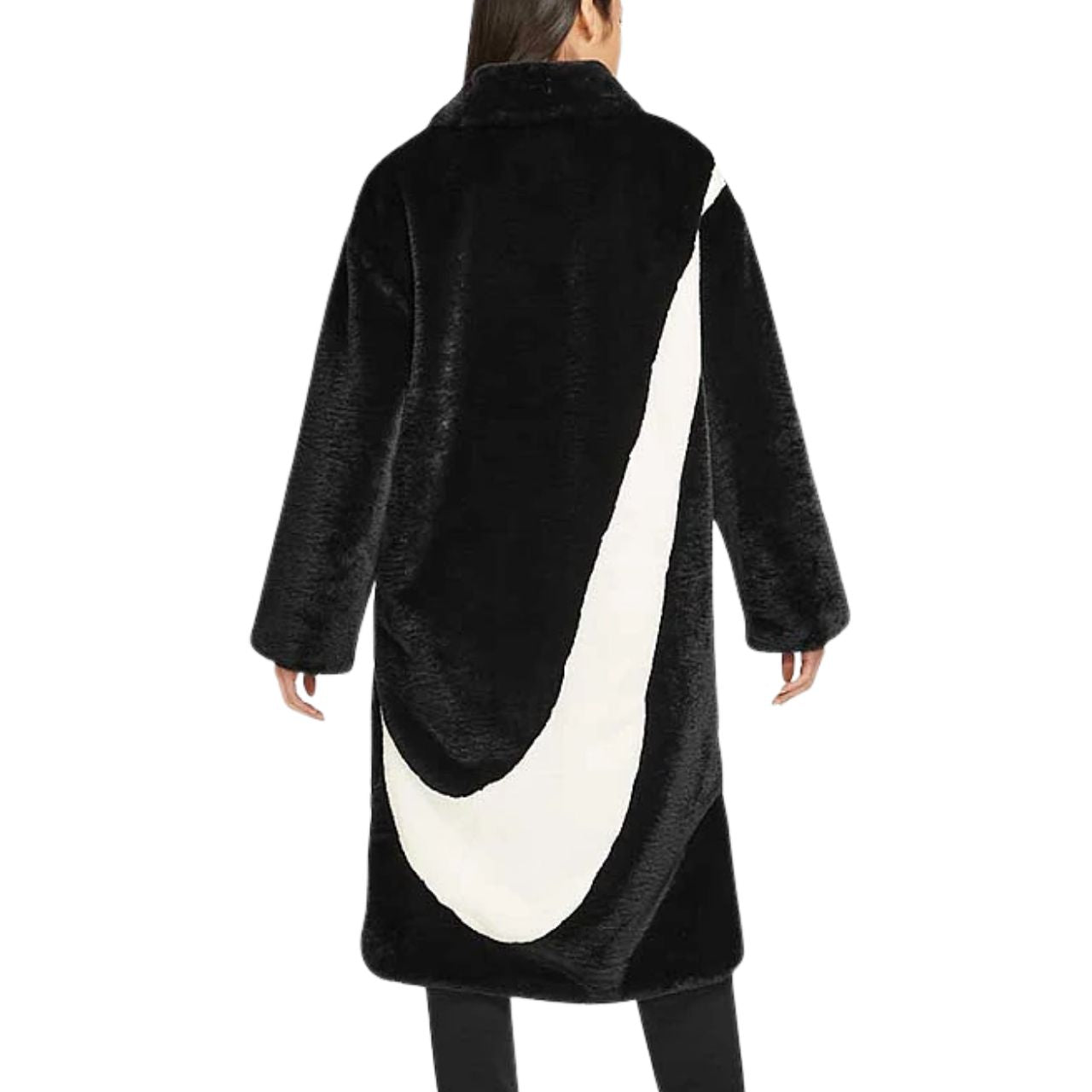 Nike DQ6838-010 Giacca Lunga in Pelliccia Sintetica