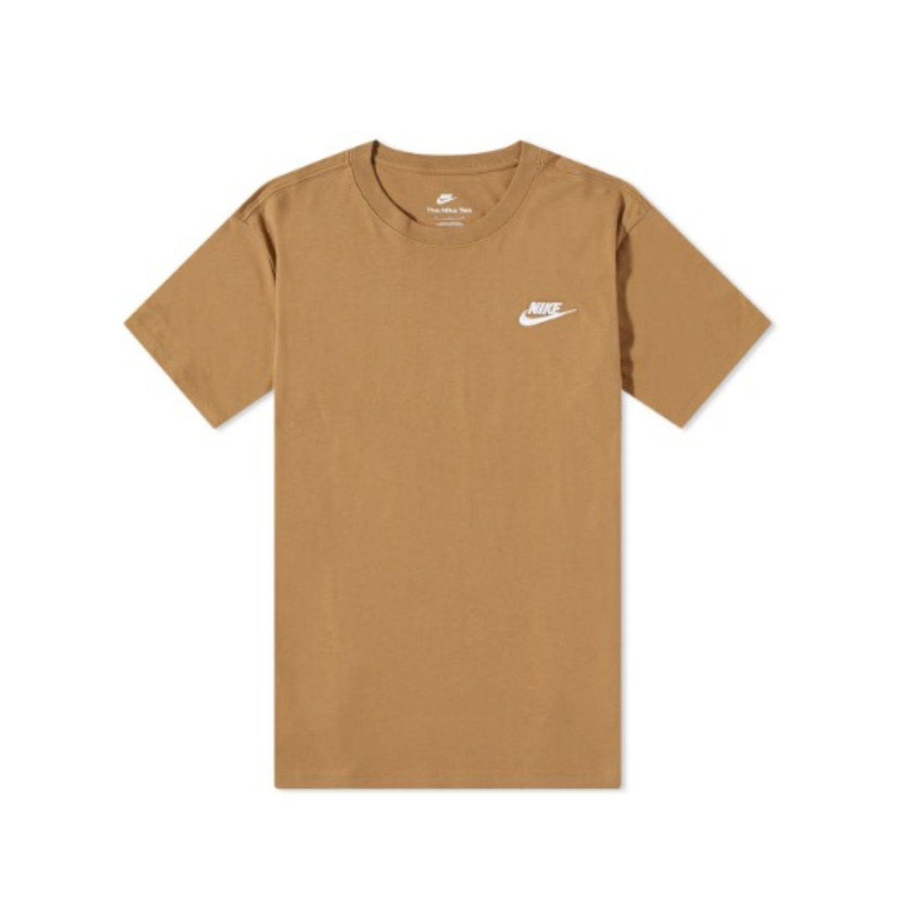 Nike T-Shirt Club AR4997-258 - Dark Driftwood & White