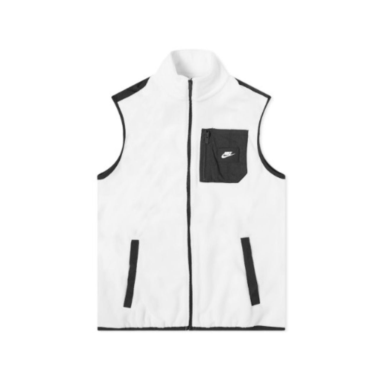 DQ5105-133 Gilet in Pile Polar - Sail & Black