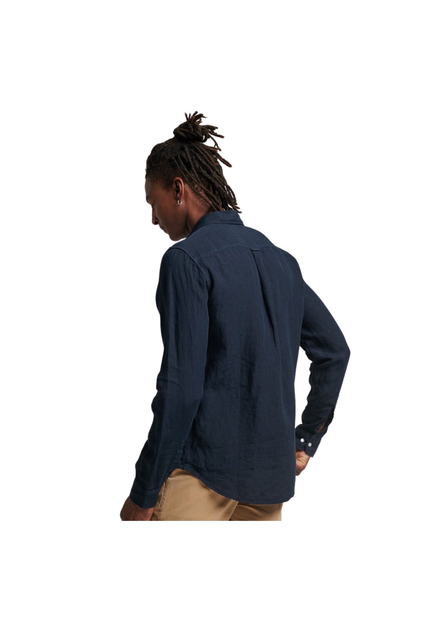 Camicia casual a maniche lunghe in lino