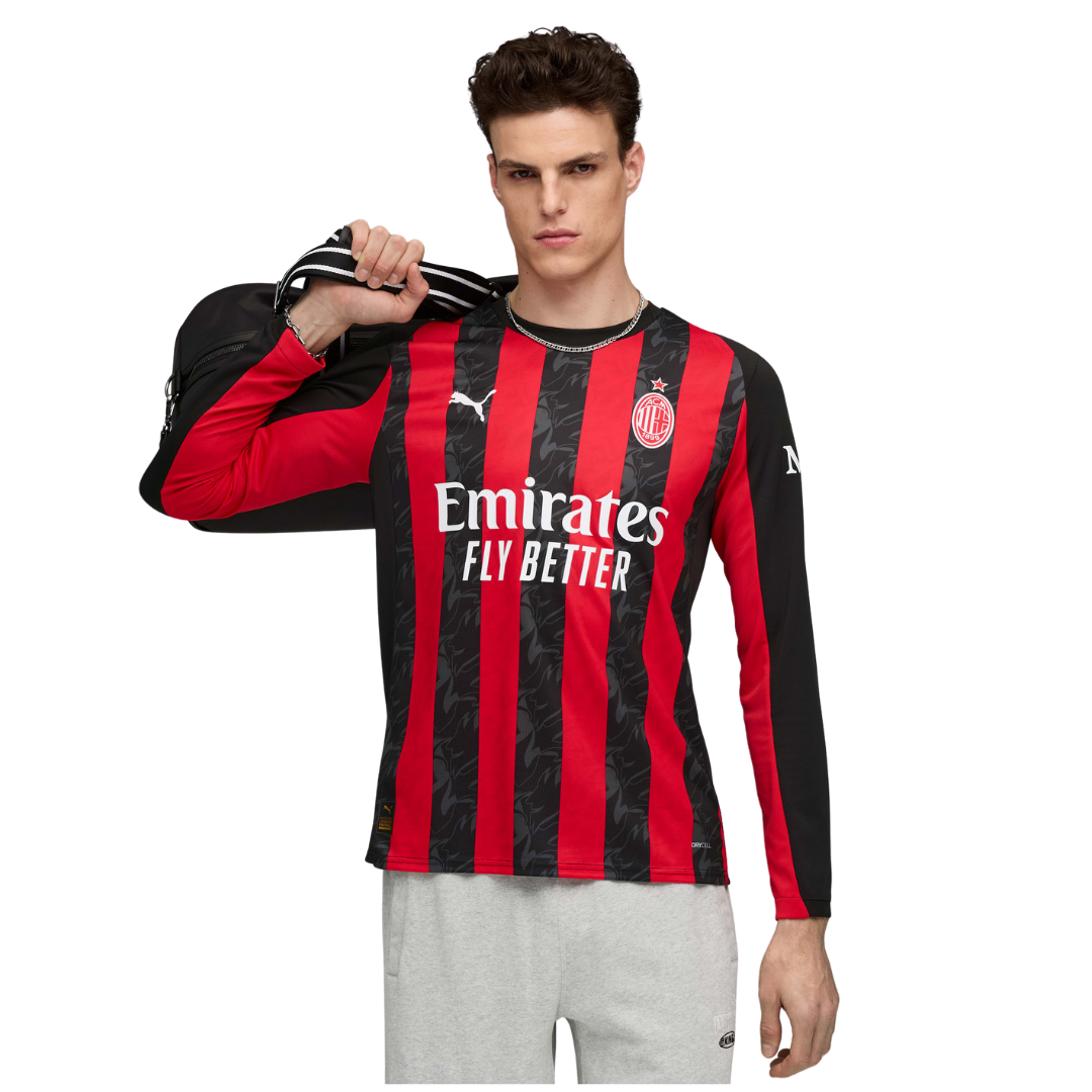 AC MILAN MAGLIA GARA HOME 2025-2026 MANICHE LUNGHE