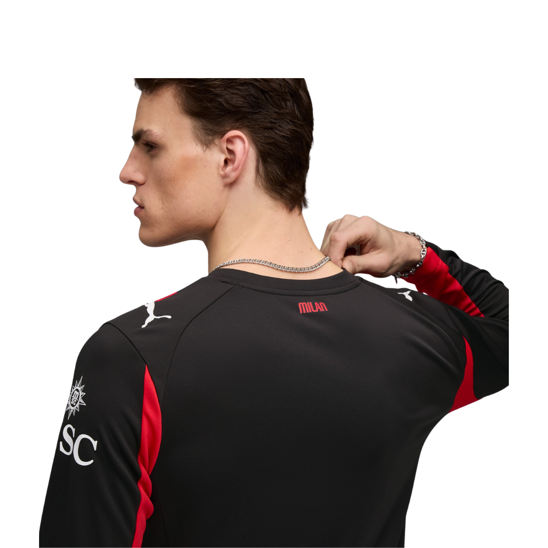 Puma Ac Milan Maglia Gara Home 2025-2026 Maniche Lunghe Uomo