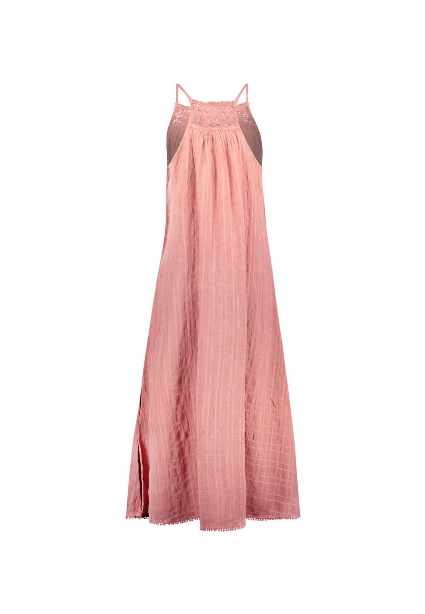 Abito lungo in pizzo sangallo