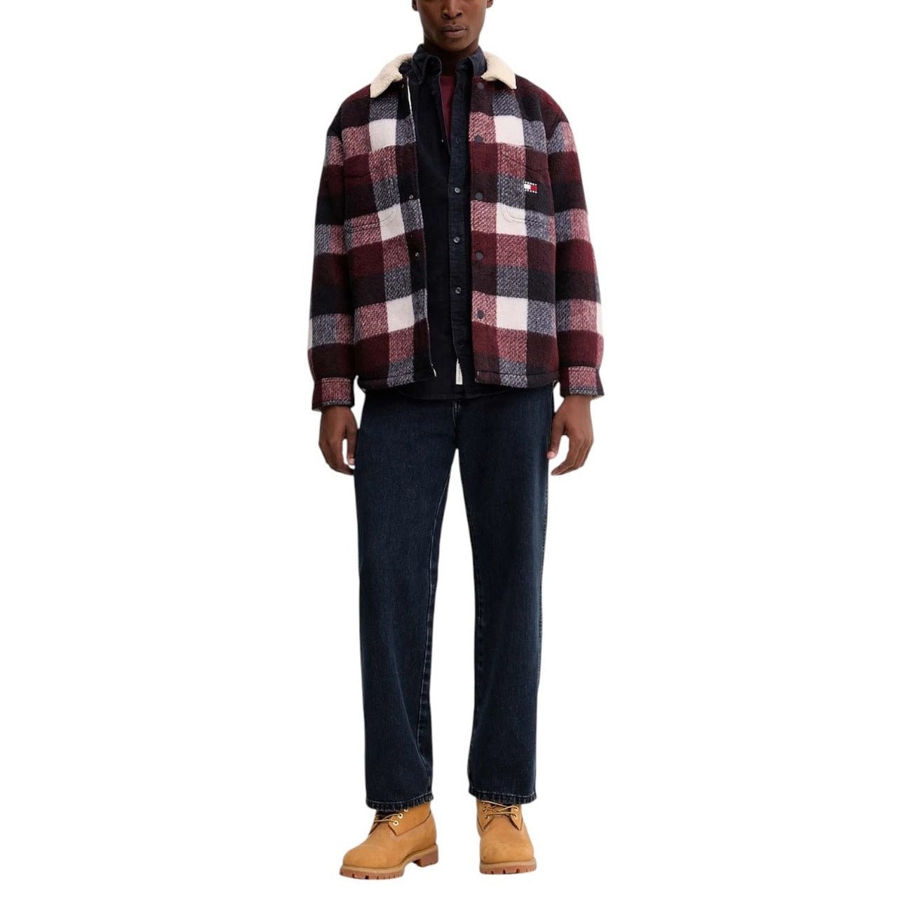 Giacca Uomo Tommy Hilfiger Jeans a Quadri Blu