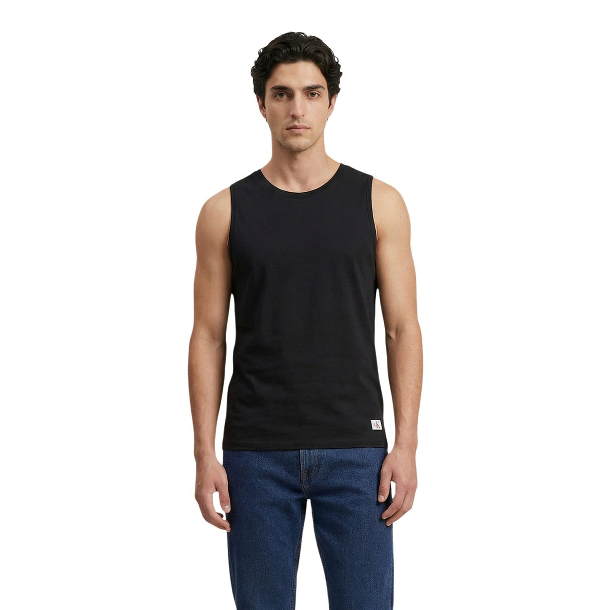 Calvin Klein Jeans Canotta in Cotone Uomo Bianco LV04RF273G
