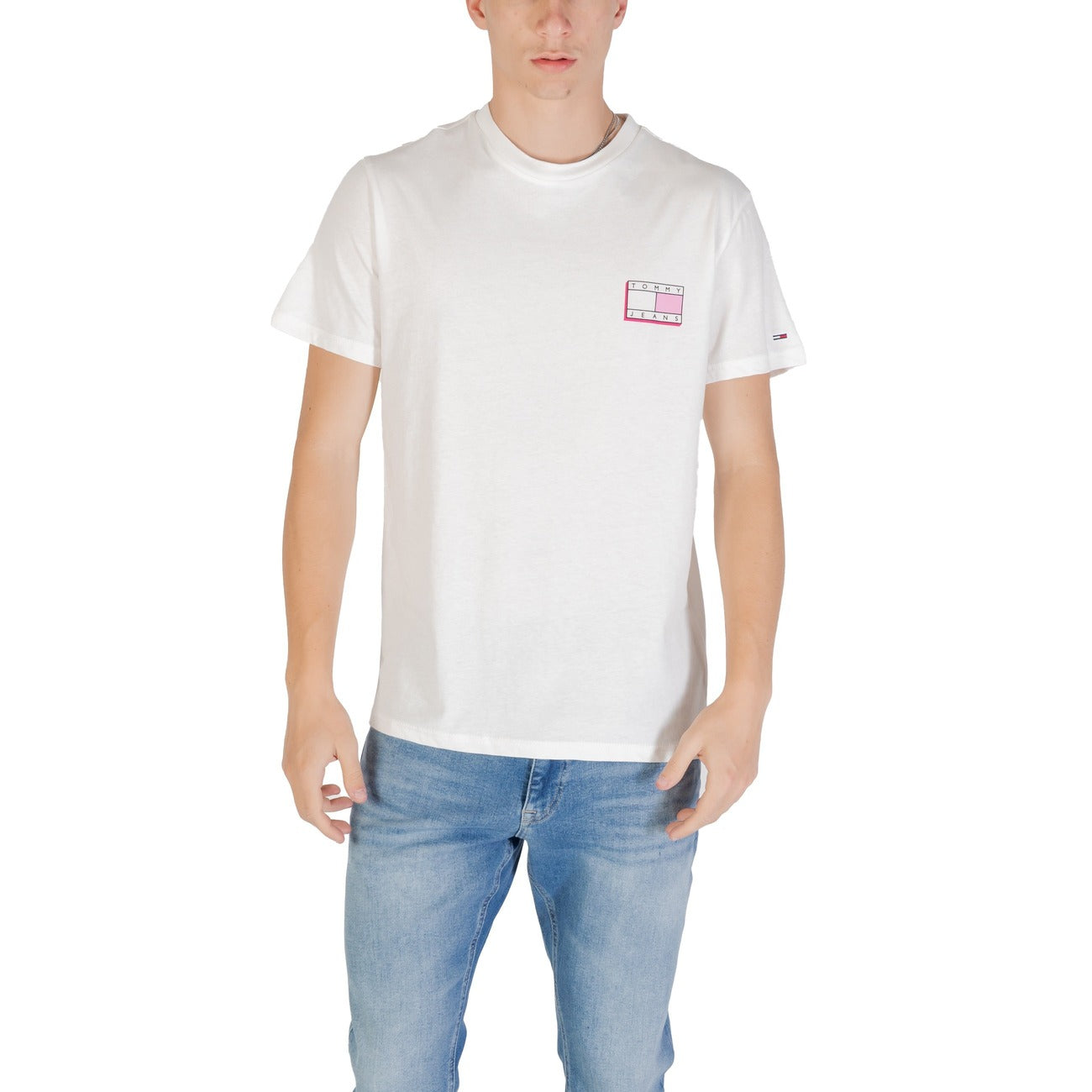 T-shirt Uomo Stampa Blu Autunno/Inverno Tommy Hilfiger Jeans
