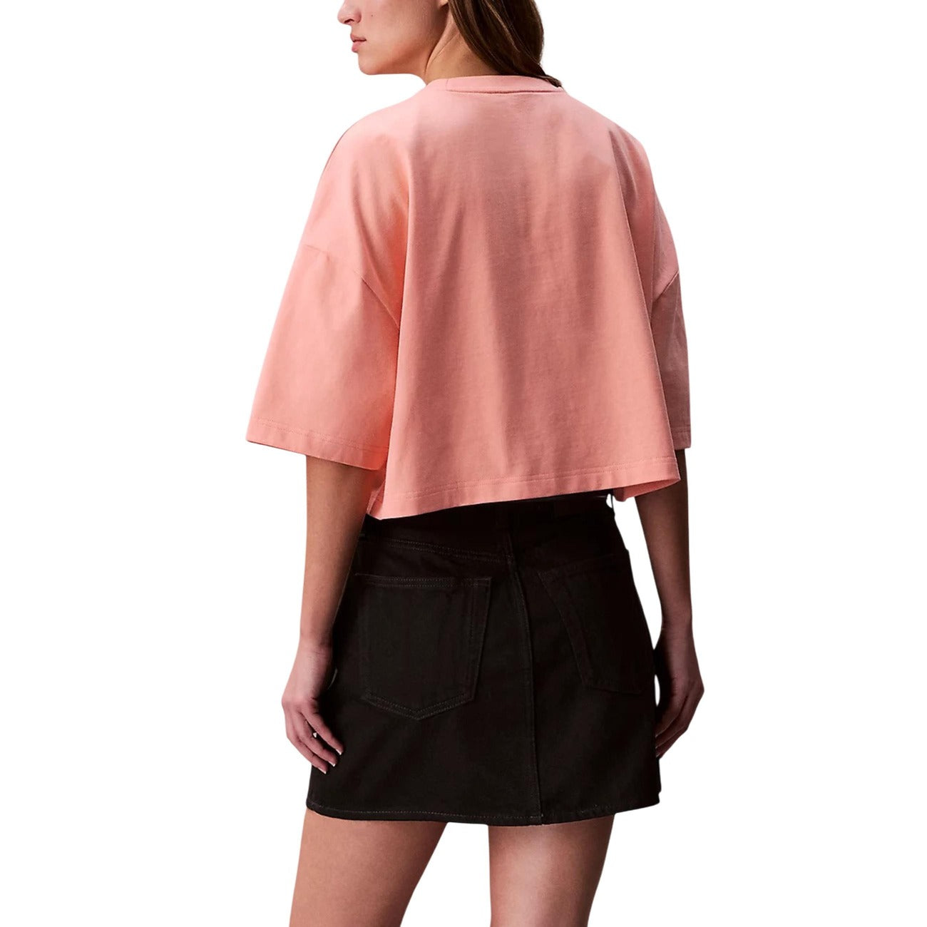 T-shirt Girocollo Donna Arancione Calvin Klein Jeans