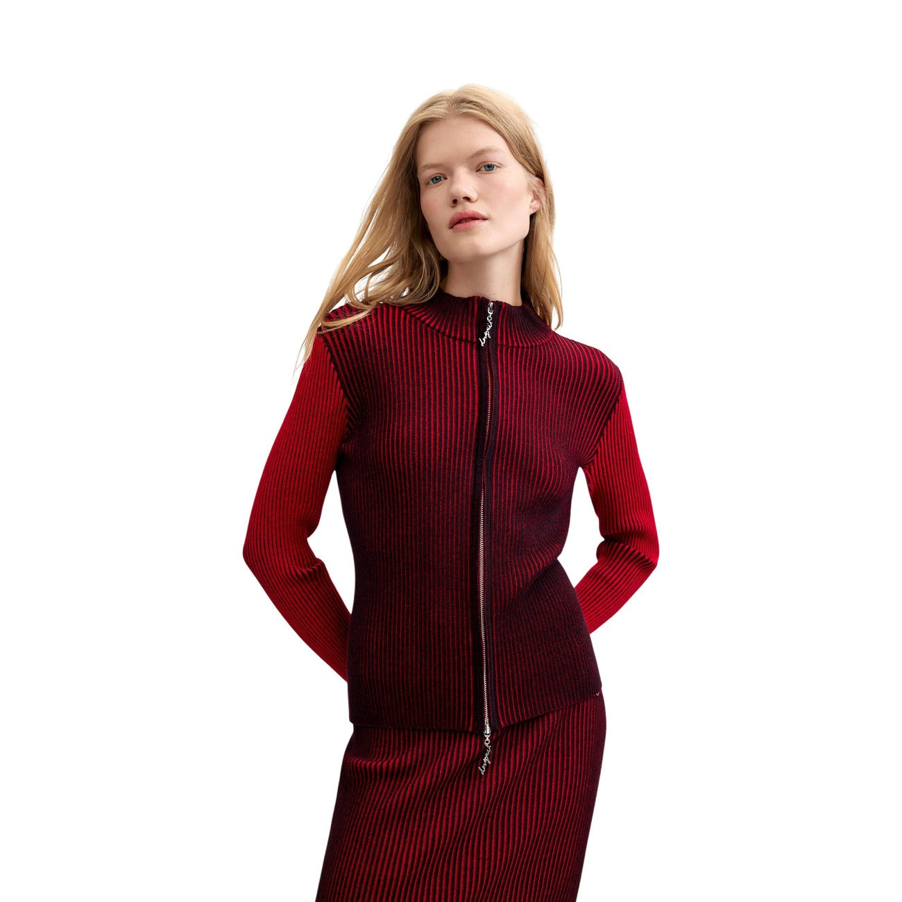 Desigual Maglia in Viscosa Donna Rosso JERS_BLOODY