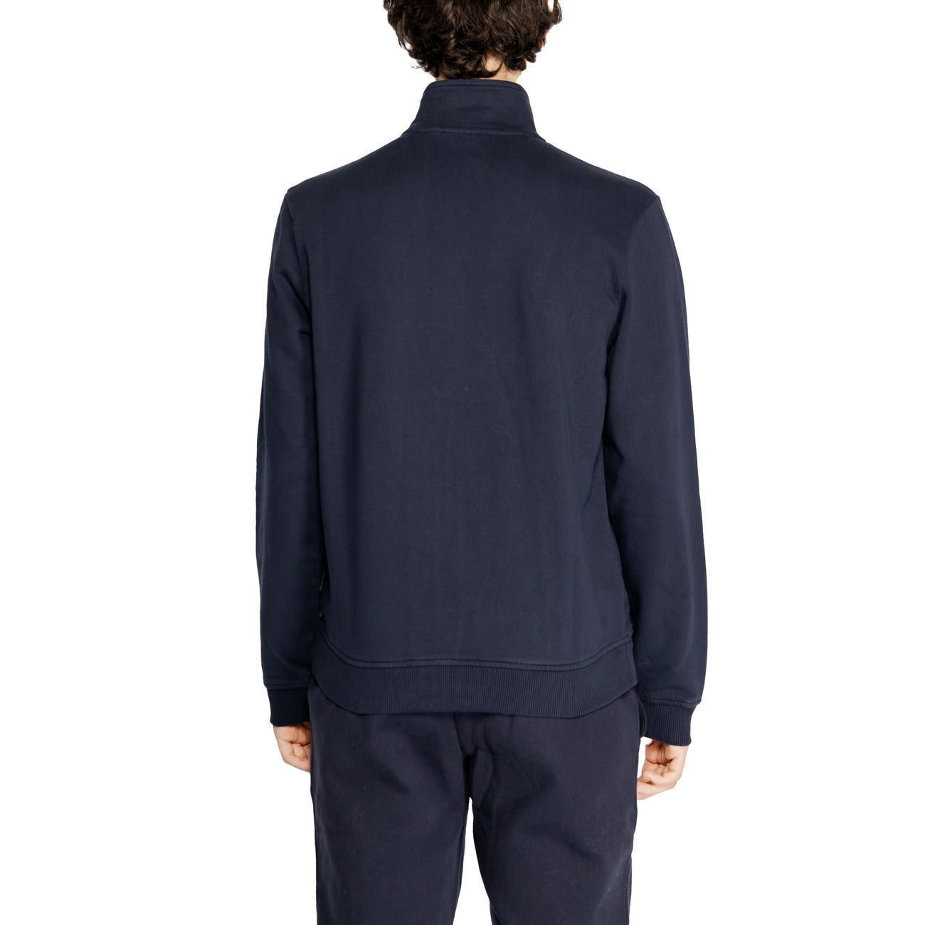 Felpa Uomo Napapijri Blu con Cerniera - Cotone Autunno/Inverno