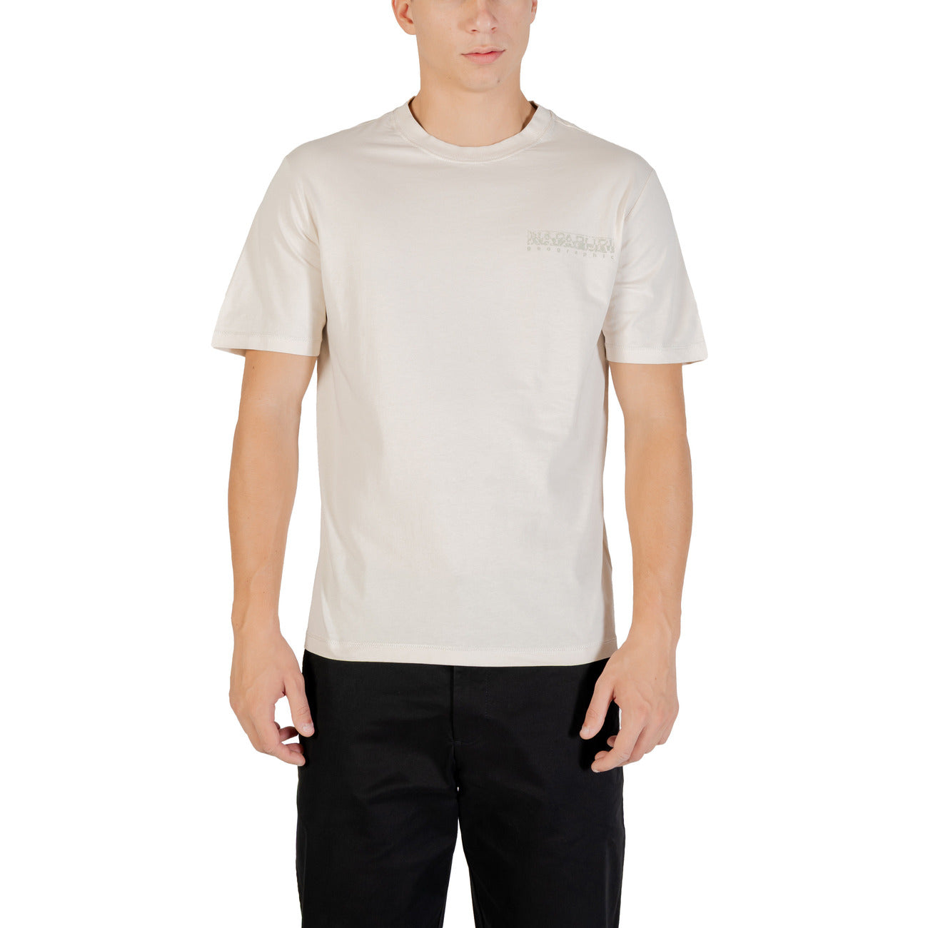 T-shirt Uomo Cotone Verde Autunno/Inverno Napapijri