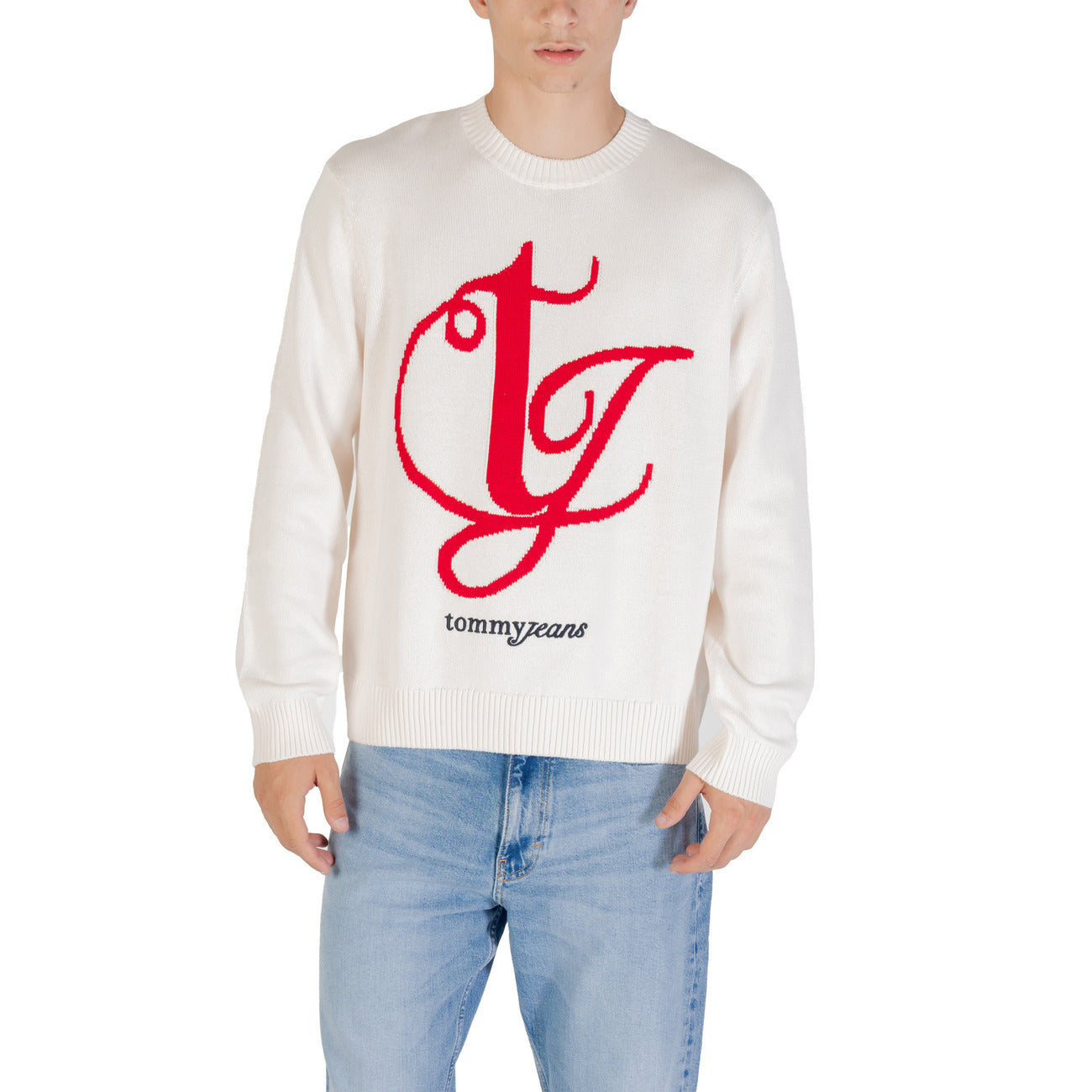 Tommy Hilfiger Maglia Beige Cotone Organico (A/I) Bianco
