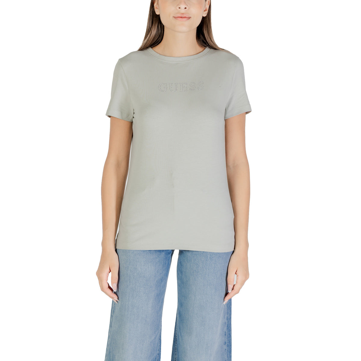 Guess Active T-shirt in Cotone Donna Nero V3BI11 J1314
