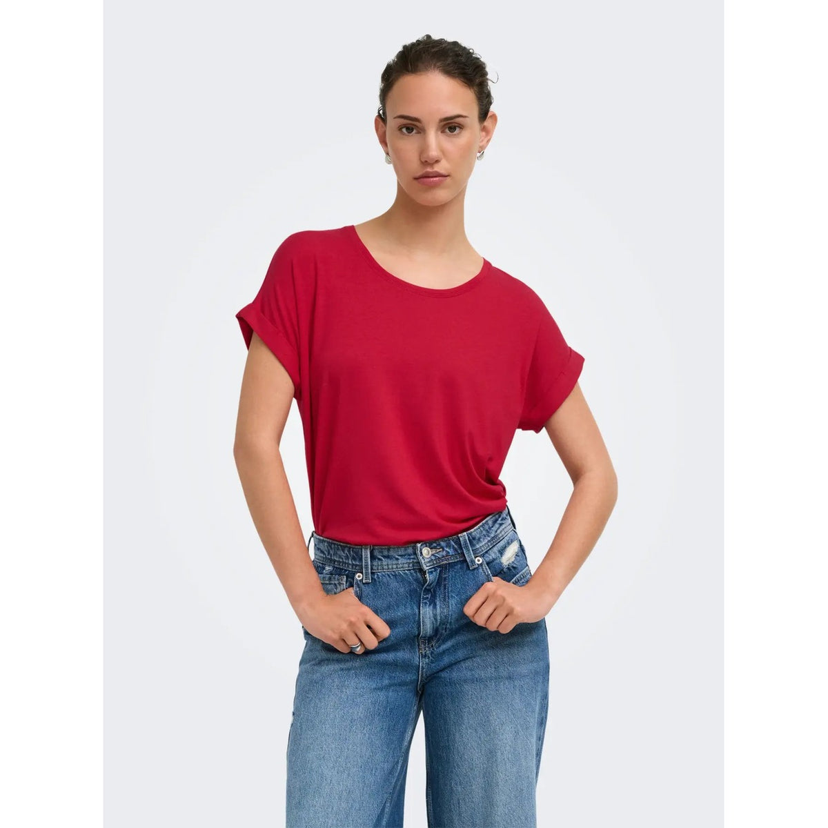 Only T-shirt in Viscosa Donna Bianco 15106662