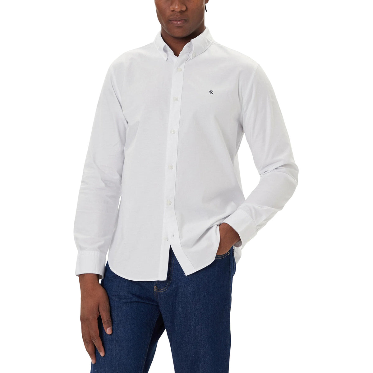 Calvin Klein Jeans Camicia in Cotone Uomo Azzurro LV140EM125