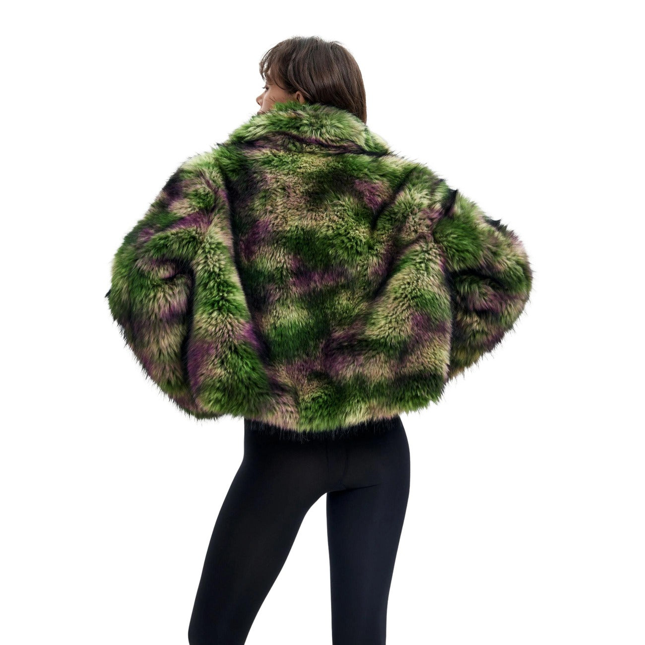 Desigual Cappotto in Poliestere Donna Verde FAKE FUR_CAMOMILLE_LA