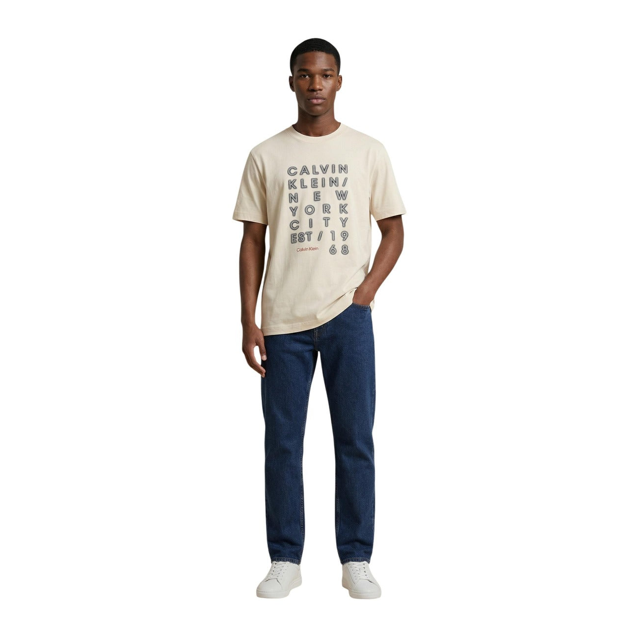 Calvin Klein Jeans T-shirt Beige Uomo