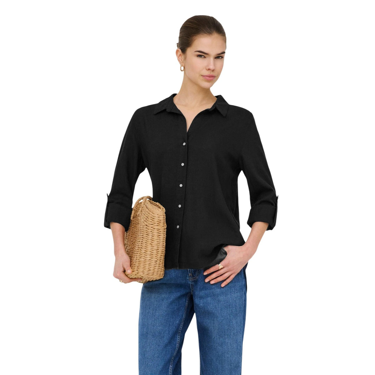 Only Camicia in Viscosa Donna Bordeaux 15363991