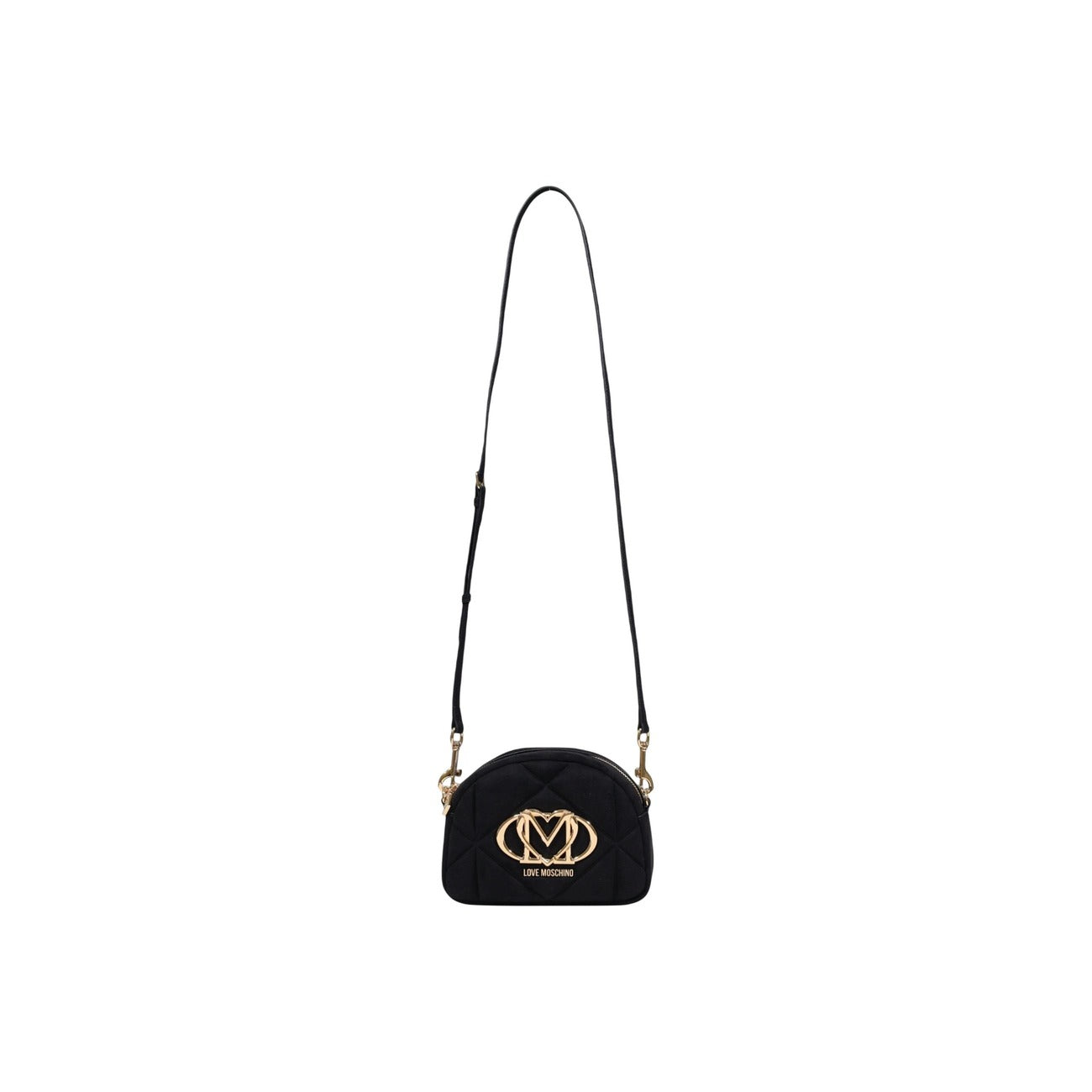 Borsa a Tracolla Donna in Camoscio Nero Love Moschino