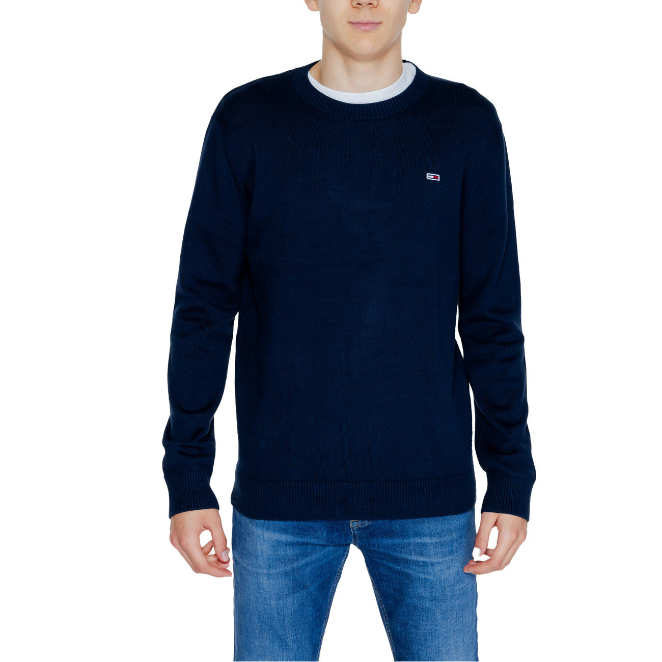 Maglia Uomo Tommy Hilfiger Jeans Blu - 100% Cotone Organico A/I