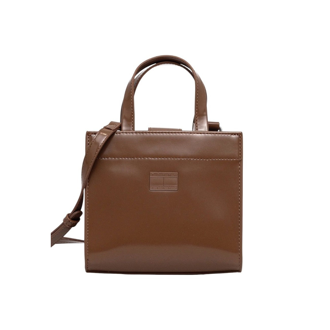 Borsa a mano/tracolla beige in poliuretano - Tommy Hilfiger Jeans