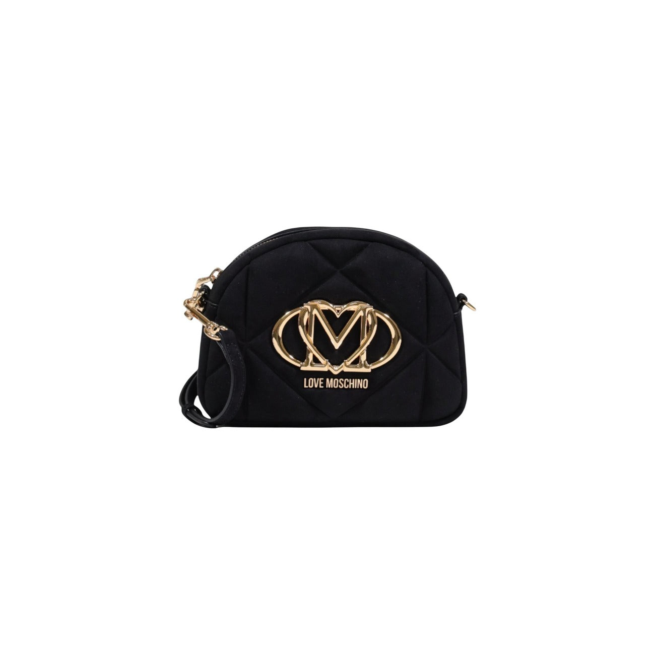Borsa a Tracolla Donna in Camoscio Nero Love Moschino