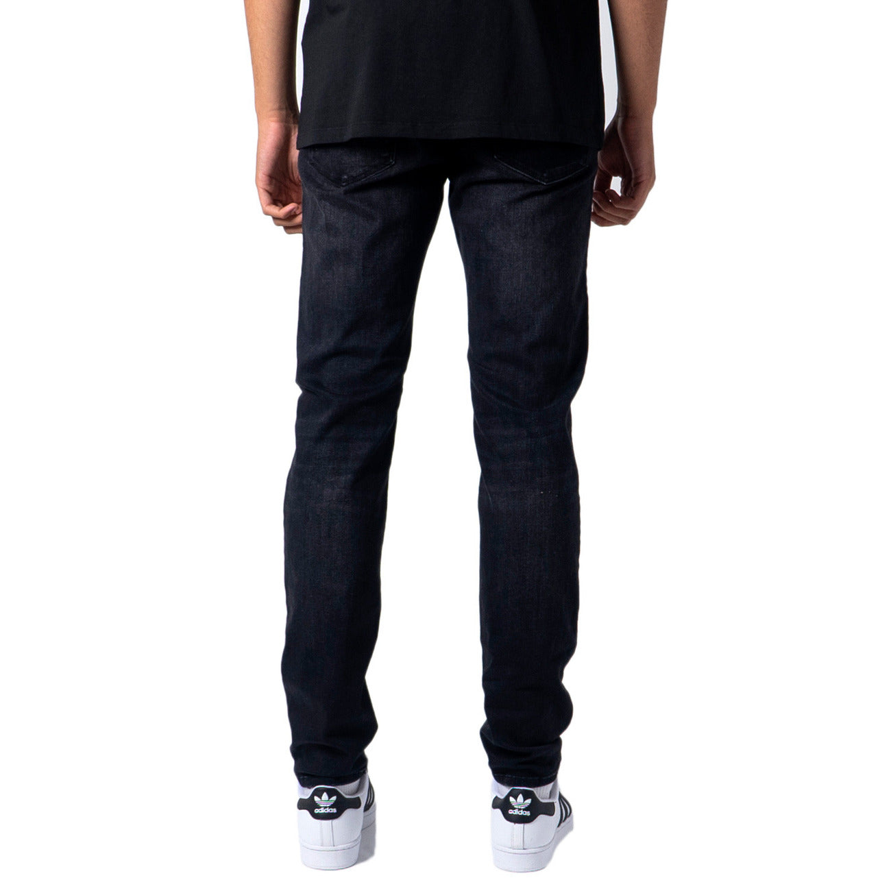 Jack & Jones Jeans Uomo Nero Chiusura Zip e Bottone