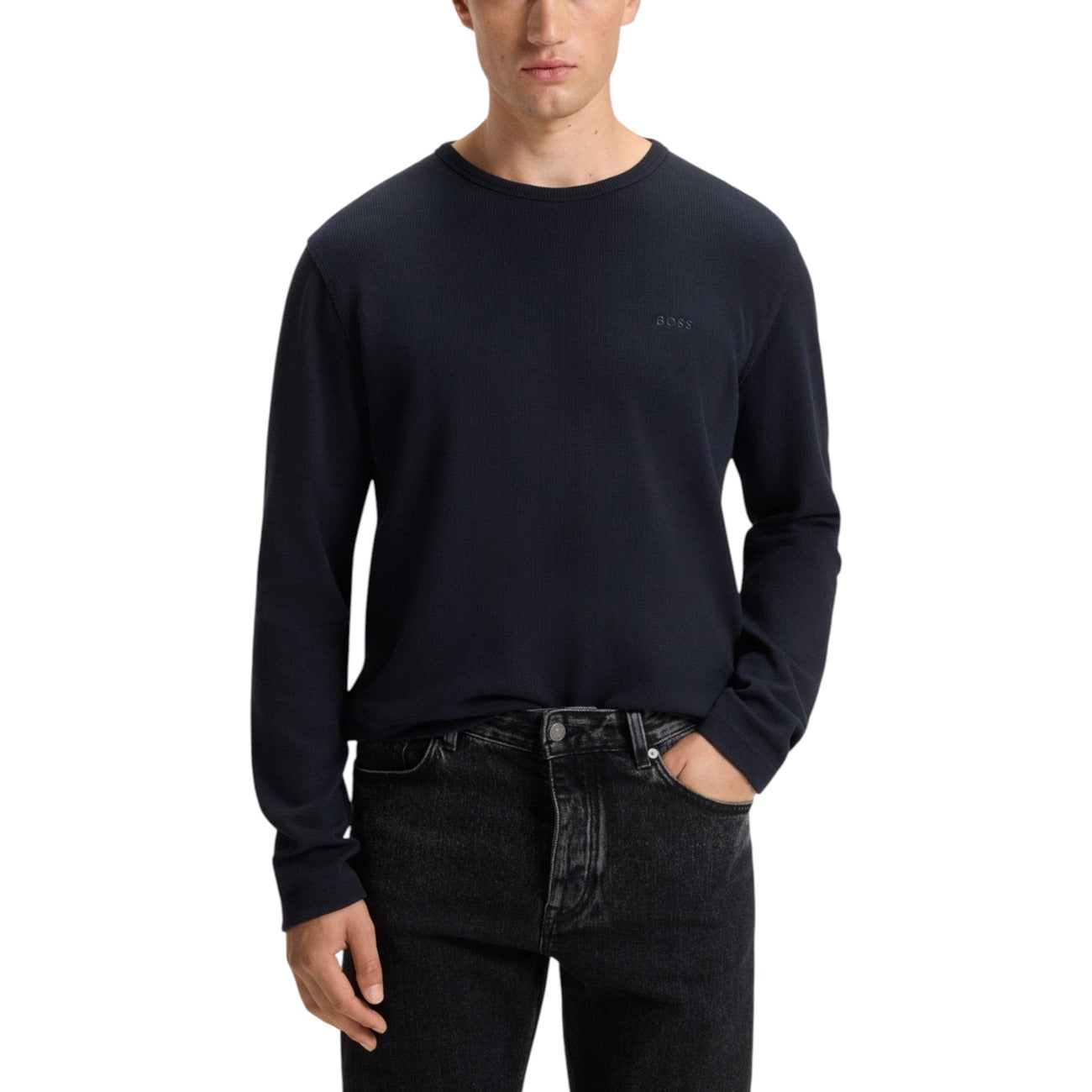 Maglia Uomo Boss Blu Girocollo - Collezione A/I