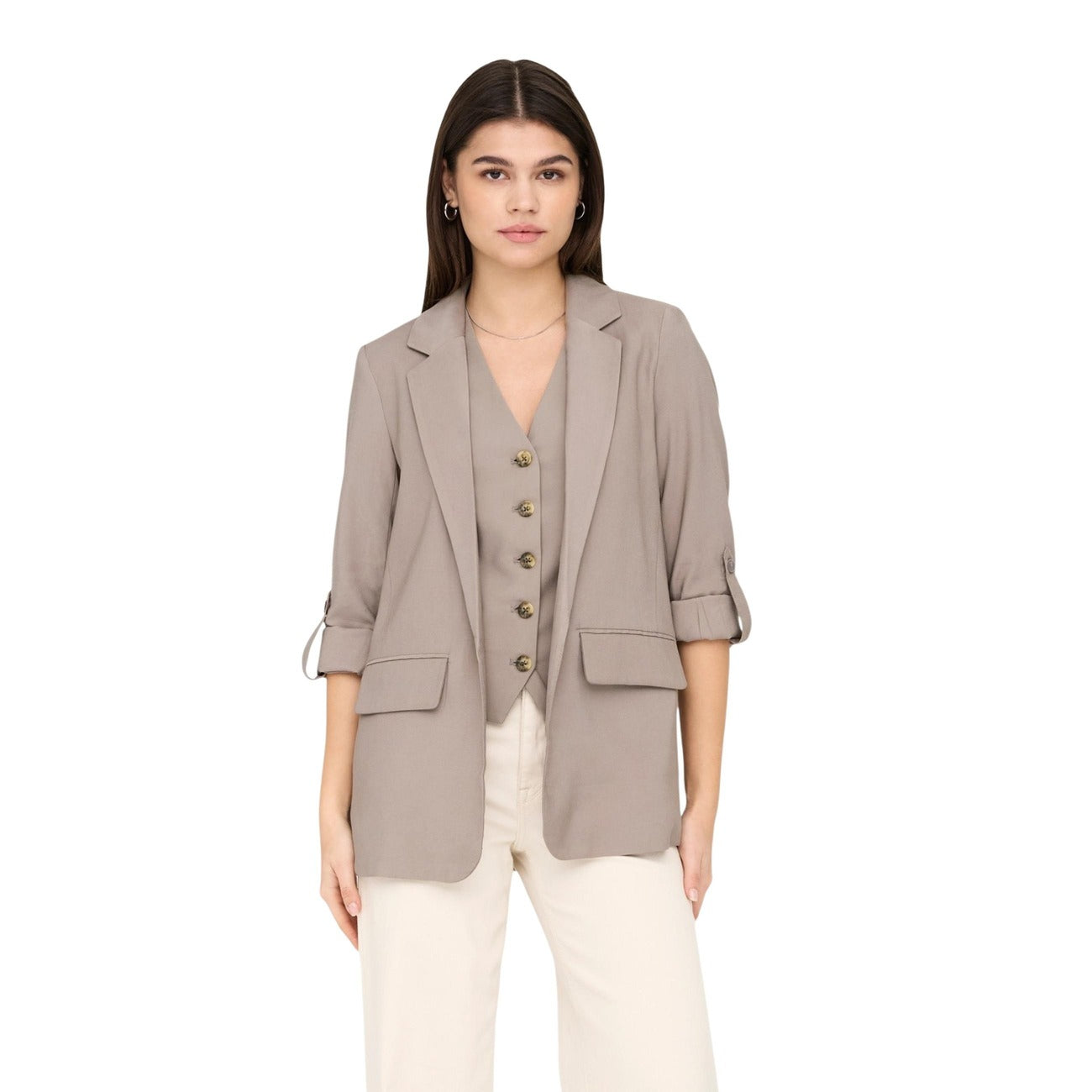 Only Giacca in Viscosa Donna Verde 15310839