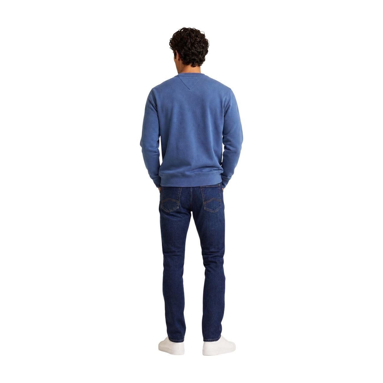 Tommy Hilfiger Felpa in Cotone Uomo Blu