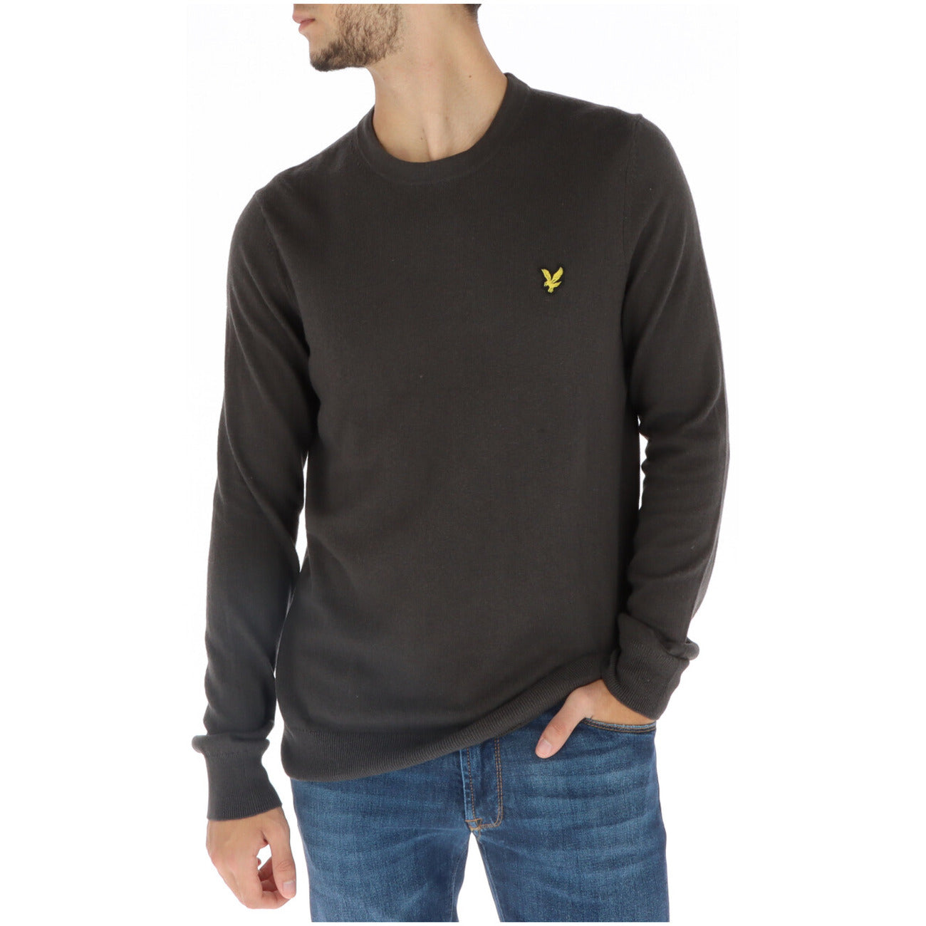 Maglia Uomo Lyle & Scott Girocollo Lana Merino e Cotone Nera