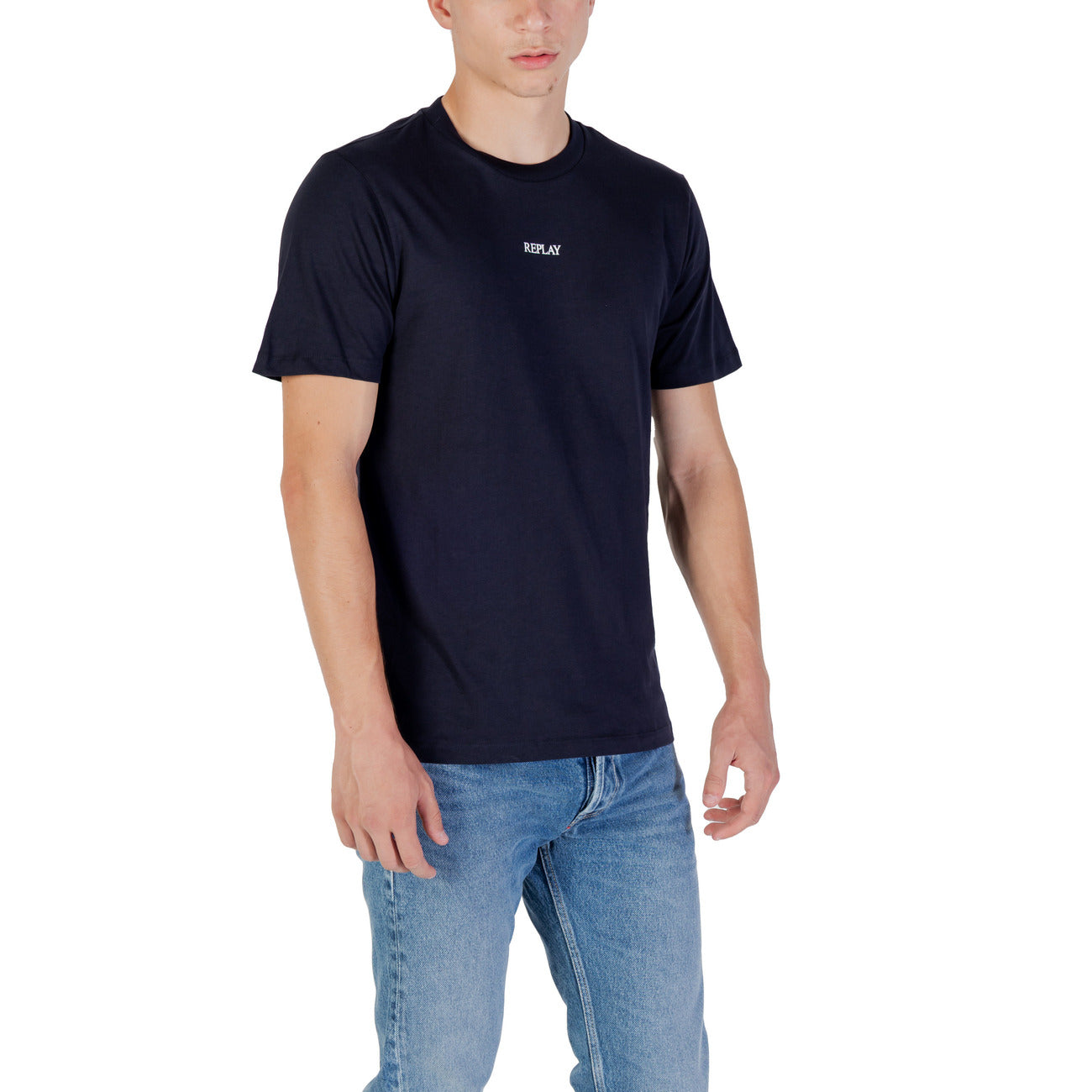 T-shirt Uomo Stampa Blu Replay
