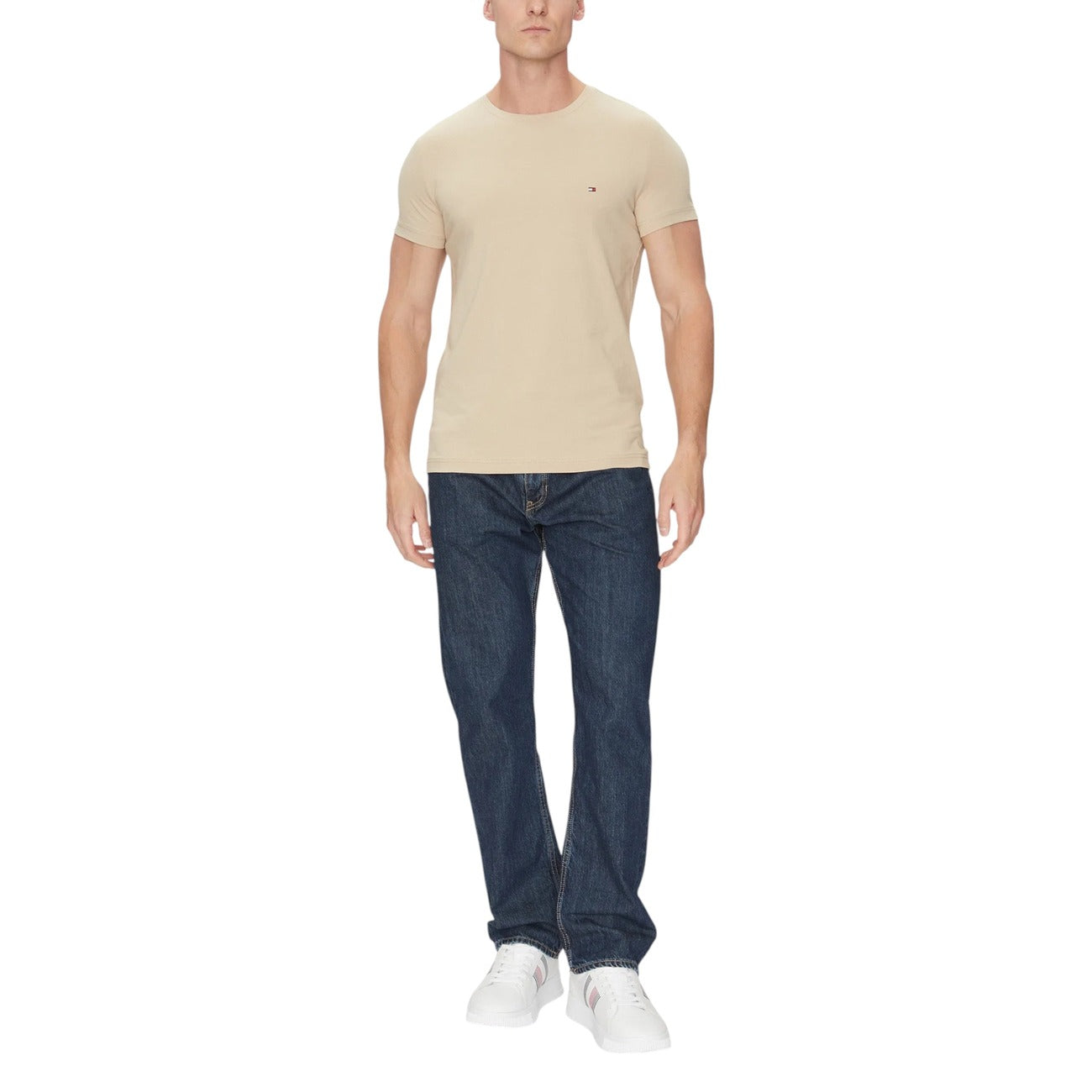 T-shirt Uomo Beige Maniche Corte Autunno/Inverno Tommy Hilfiger