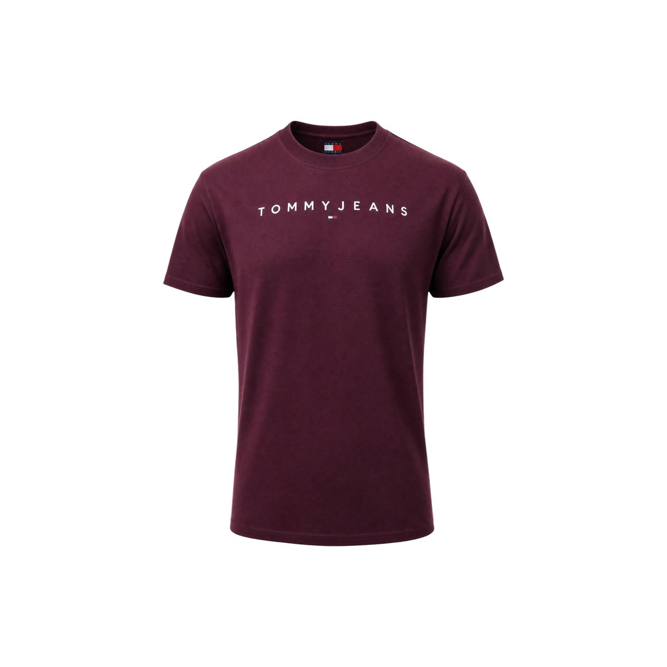 Tommy Hilfiger Jeans T-shirt in Cotone Uomo Bordeaux TJM REG LINEAR LOGO