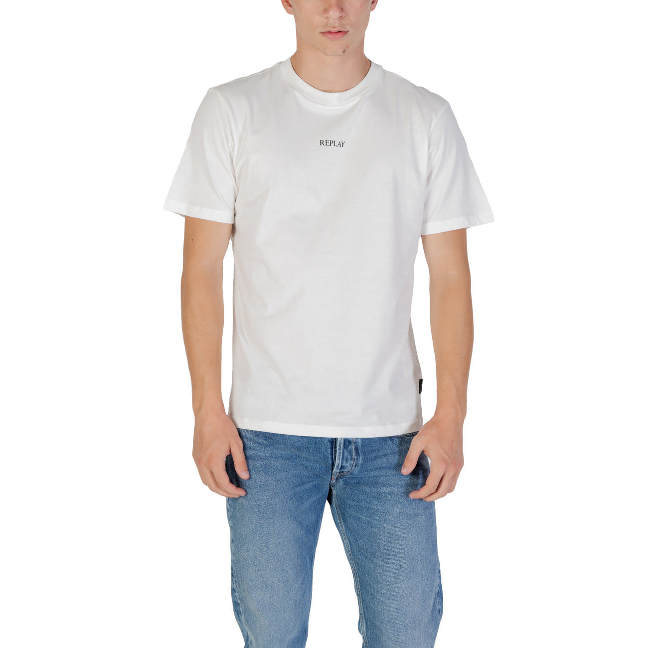 T-shirt Uomo Stampa Blu Replay