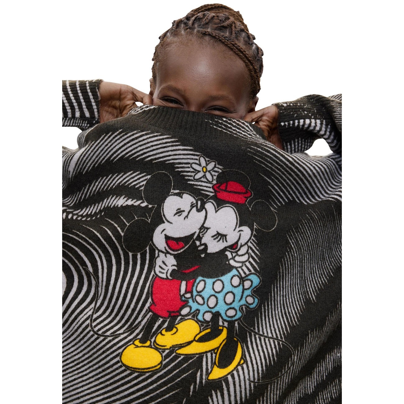 Desigual Maglia in Acrilico Donna Nero JERS_HUG MICKEY