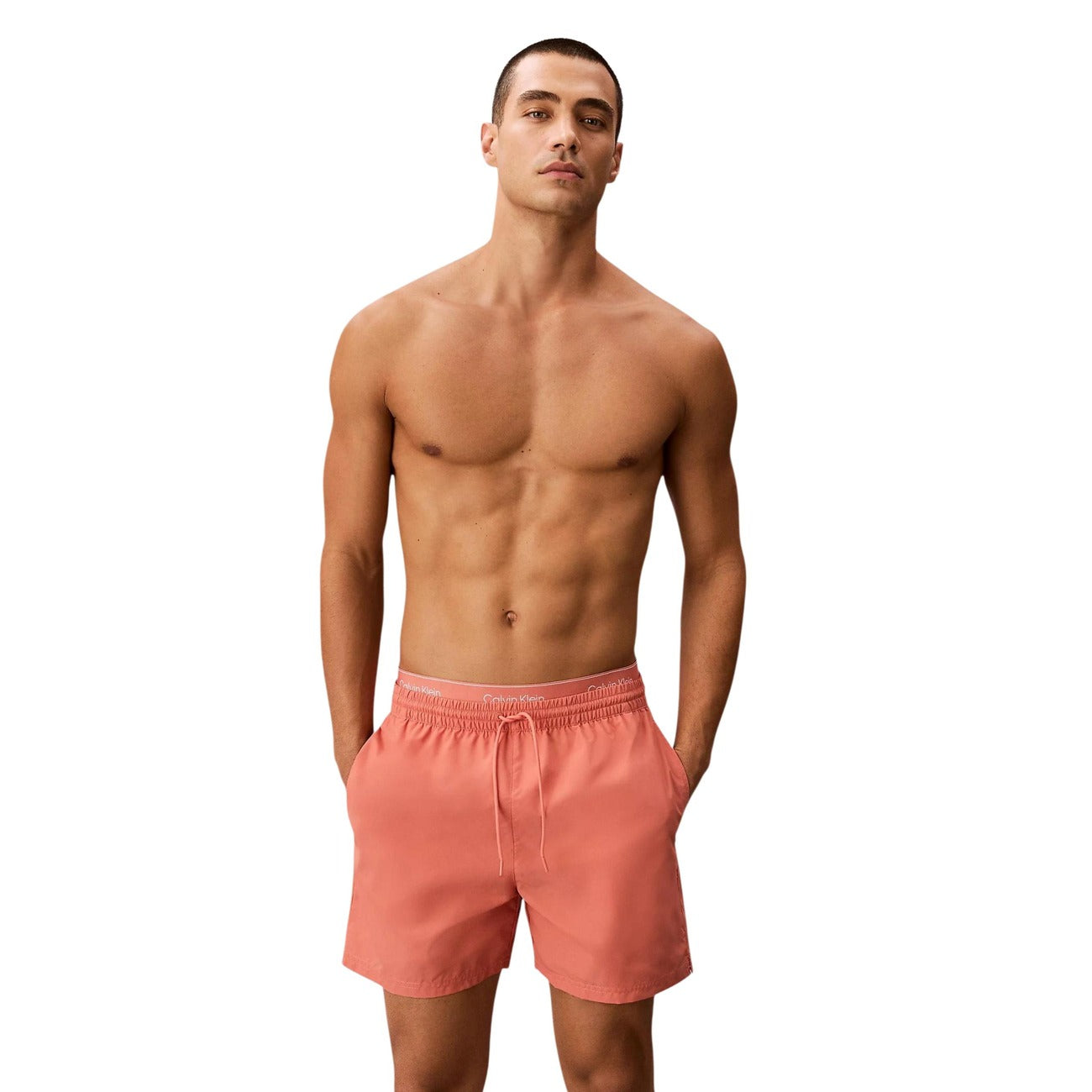Calvin Klein Jeans Costume in Poliestere Uomo Rosso MEDIUM DRAWSTRING