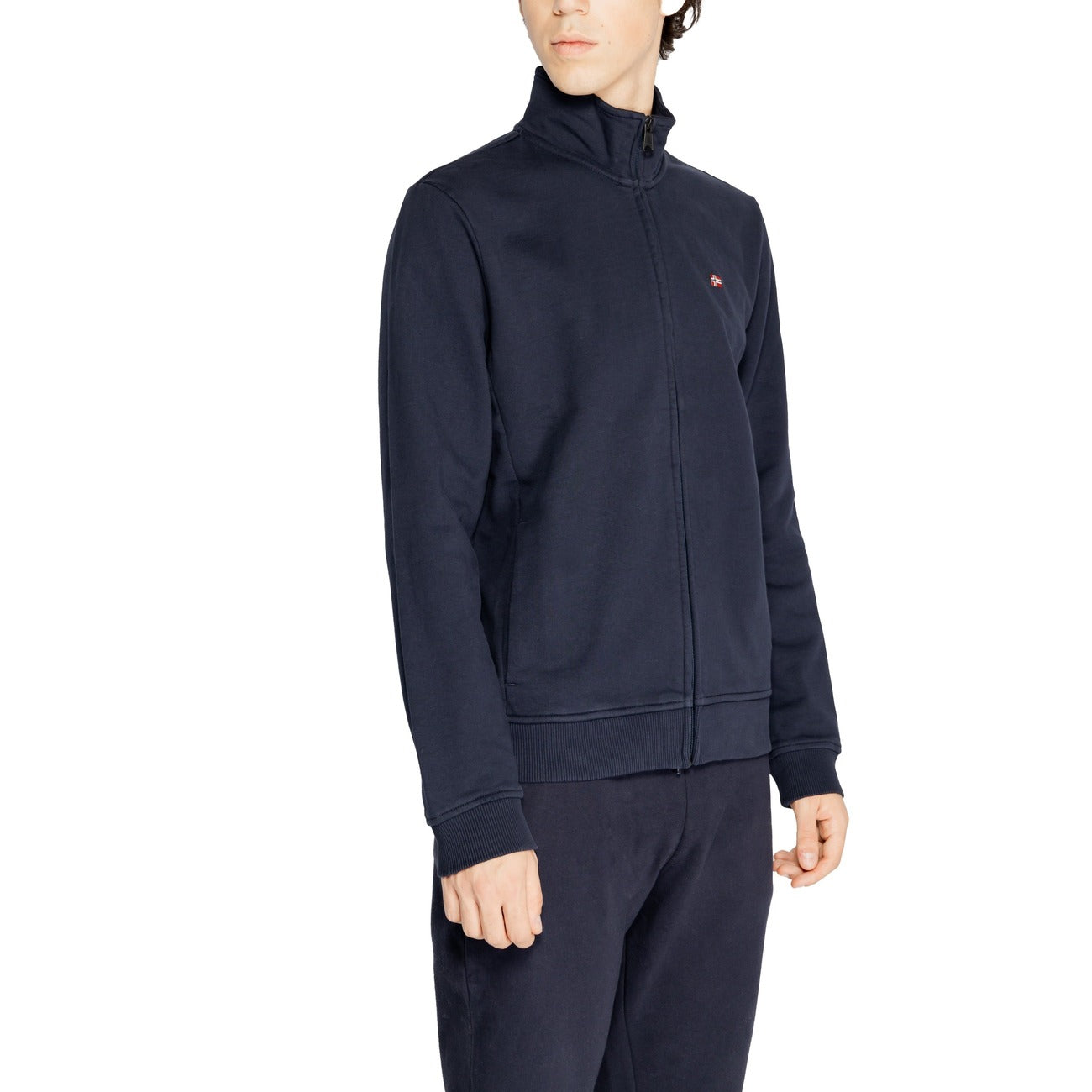 Felpa Uomo Napapijri Blu con Cerniera - Cotone Autunno/Inverno