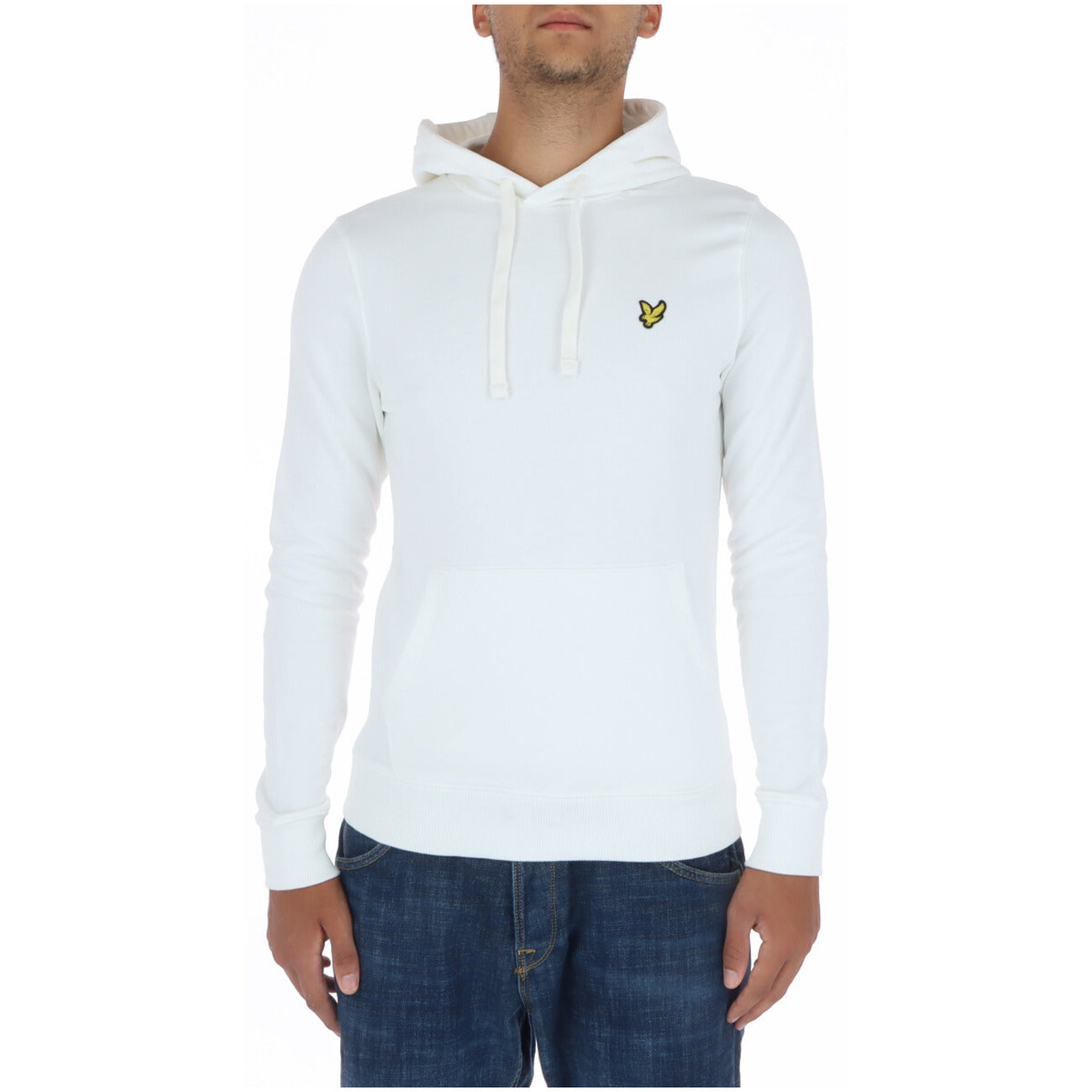 Felpa con Cappuccio Uomo Lyle & Scott in Cotone Beige