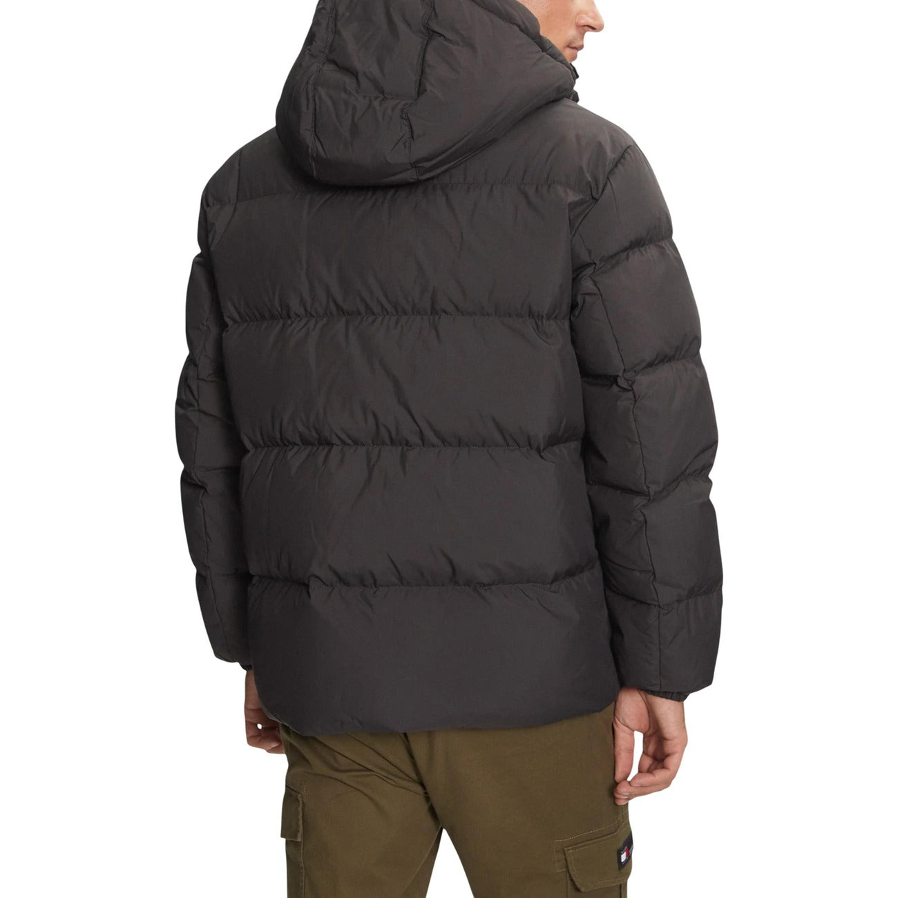 Giubbotto Tommy Hilfiger Jeans Uomo Nero con Cappuccio