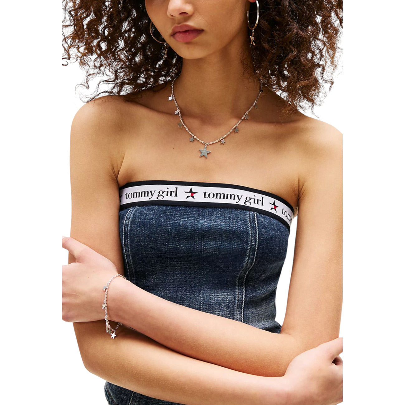 Donna Top Stampa Blu Tommy Hilfiger Jeans
