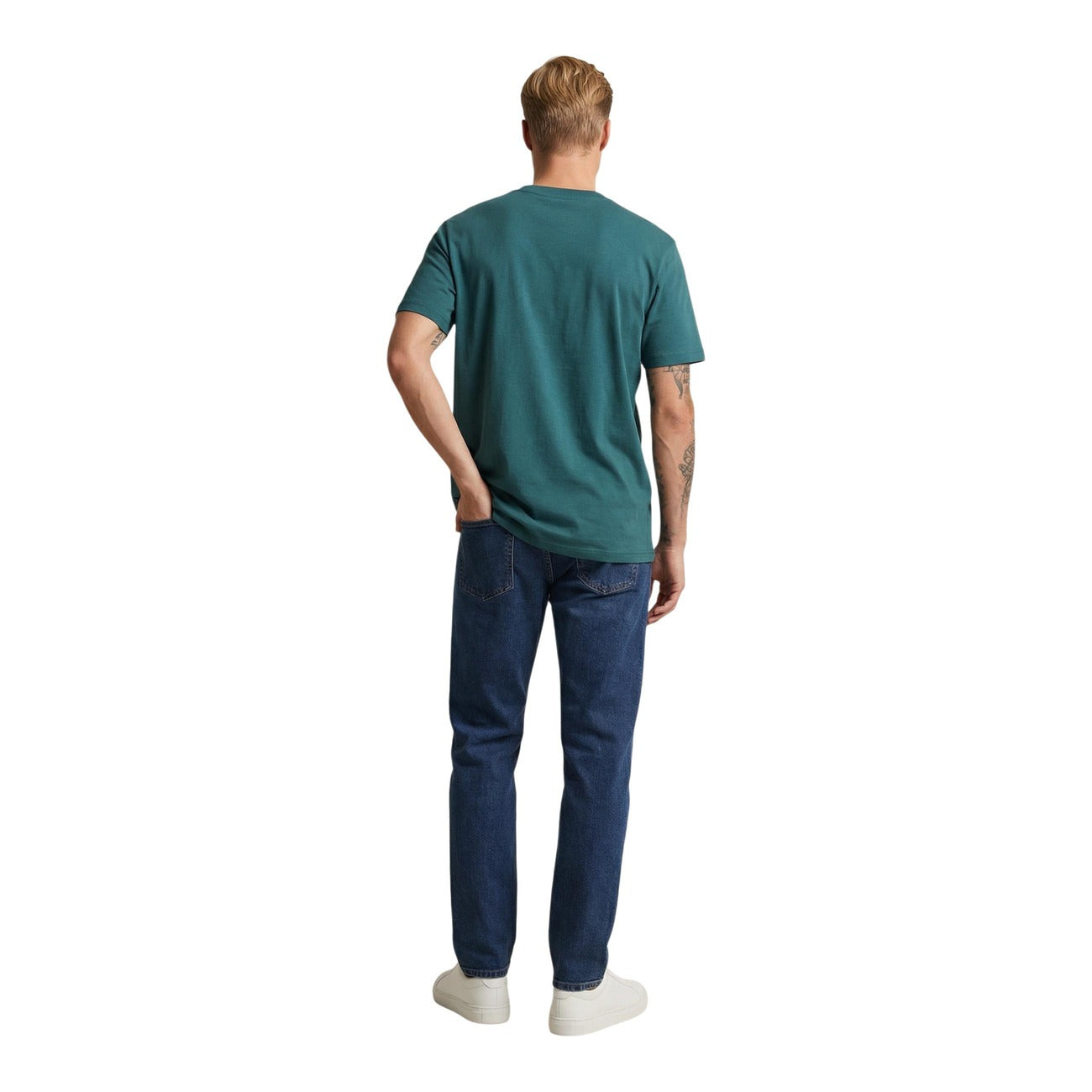 T-Shirt in Cotone Verde Uomo