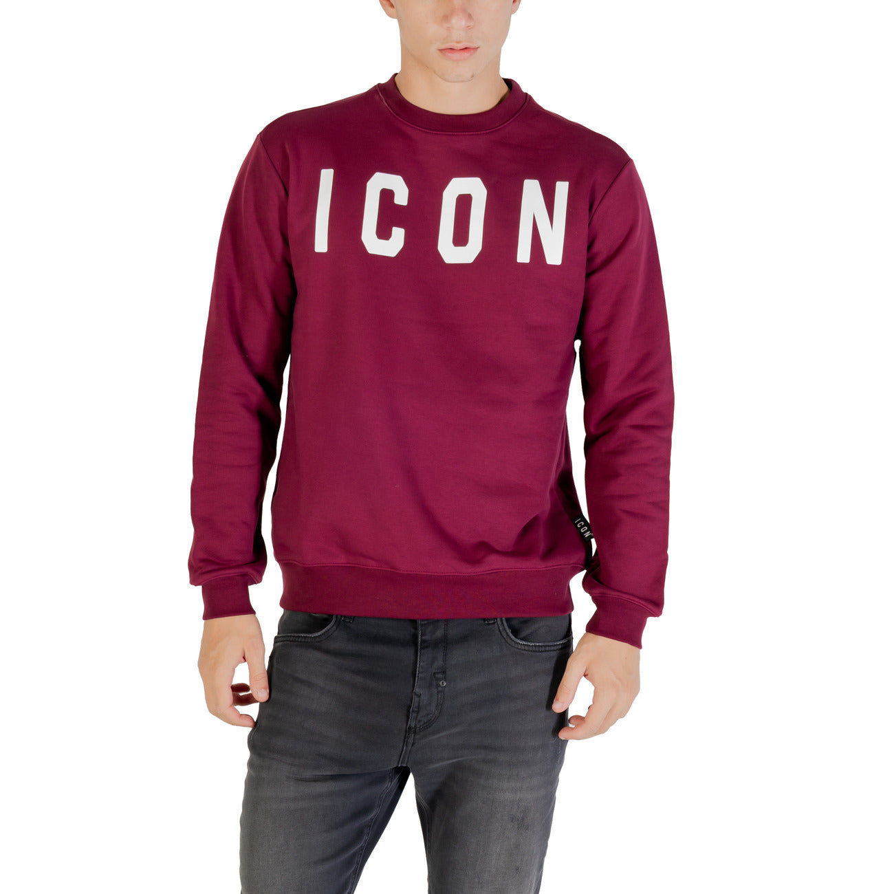Felpa Icon Uomo Bordeaux Girocollo A/I
