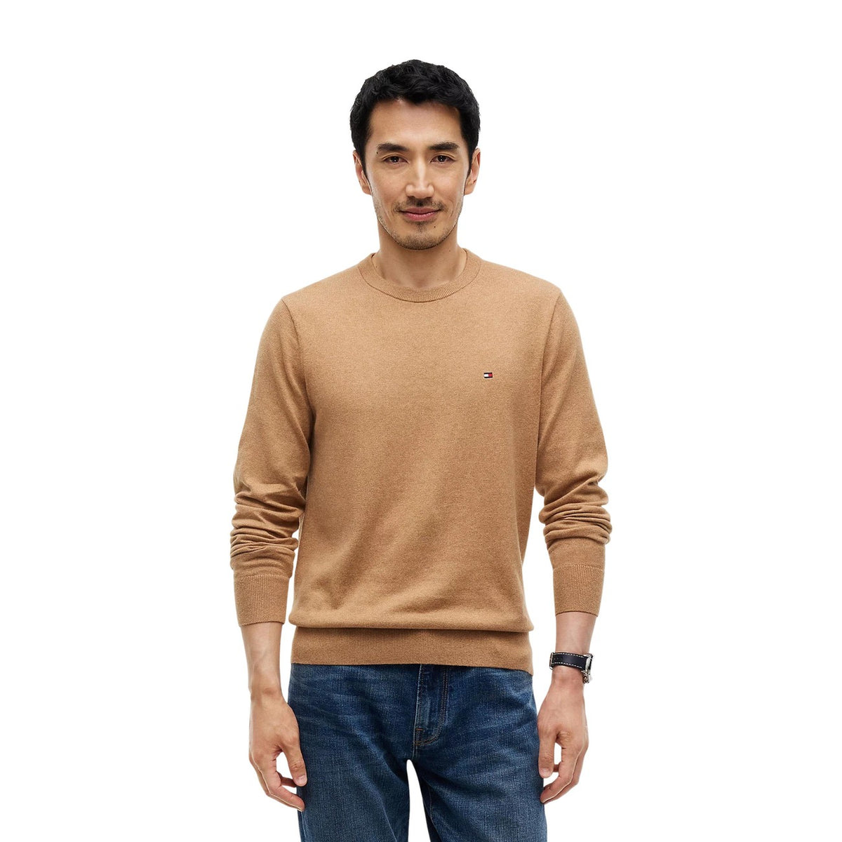Tommy Hilfiger Maglia in Tessuto Uomo Nero PIMA ORG CTN CASHMERE