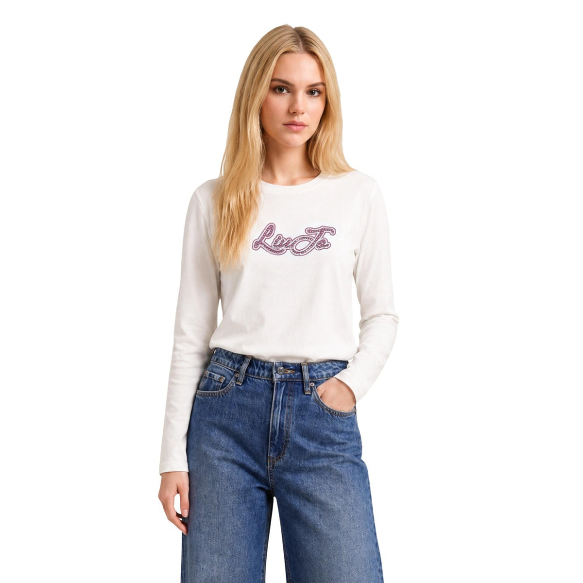 Liu Jo T-shirt in Cotone Donna Bordeaux BASIC