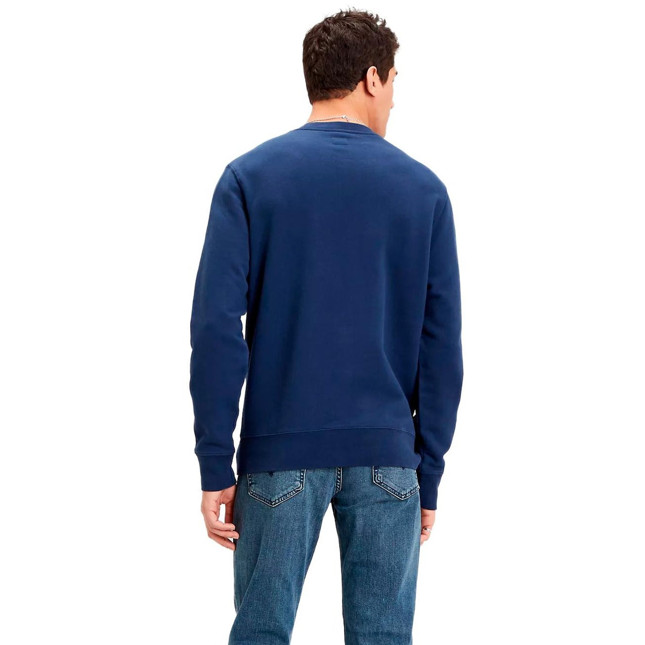 Levi`s Felpa in Cotone Uomo Blu NEW ORIGINAL CREW 35909-0001