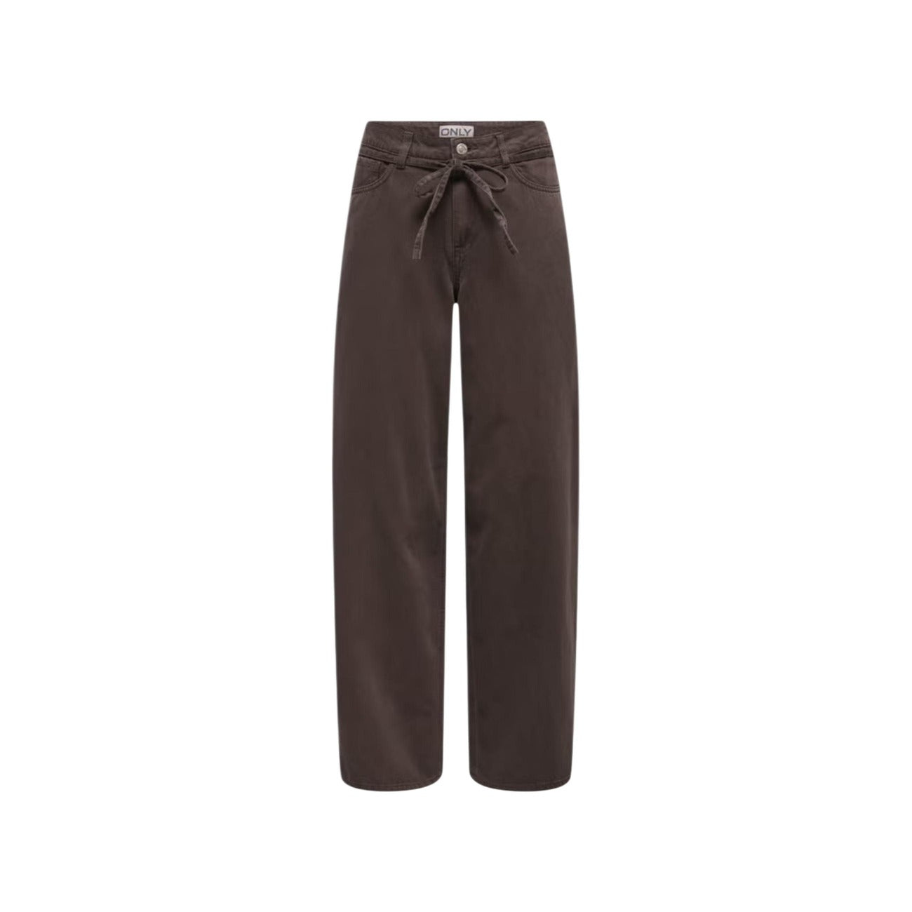 Only Jeans in Cotone Donna Marrone ONLGIANNA-SILLA MW ST BELT PANT PNT NOOS