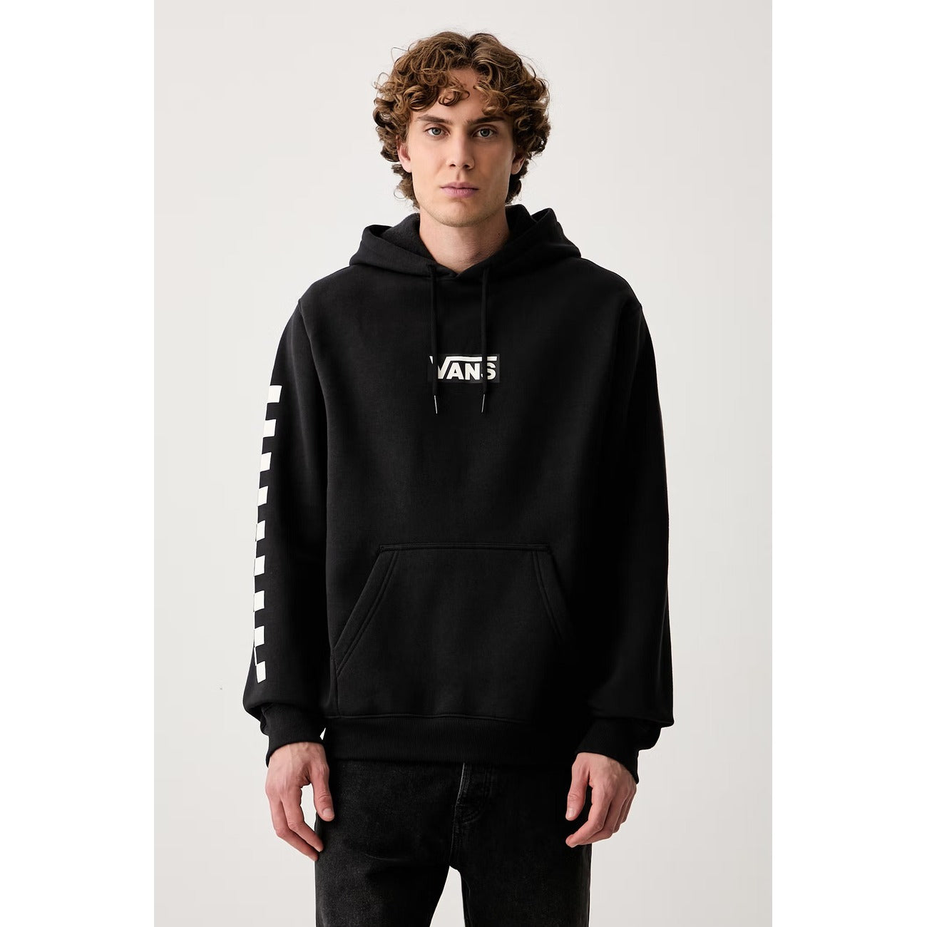 Vans Felpa in Cotone Uomo Nero VN000S0JBLK1