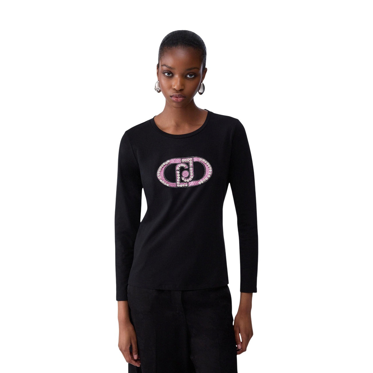 Liu Jo T-shirt in Cotone Donna Bordeaux BASIC